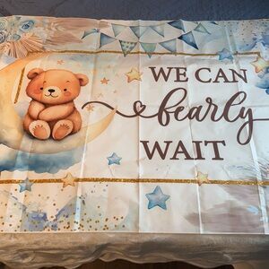 “We can bearly wait” baby shower decor